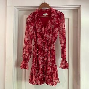 Ted Baker Red and white flora dress. Size 1